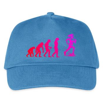 Charakterstarkes Running Design - Kinder Basecap - Pfauenblau - Vorne