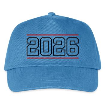 2026 Linie - Kinder Basecap - Pfauenblau - Vorne