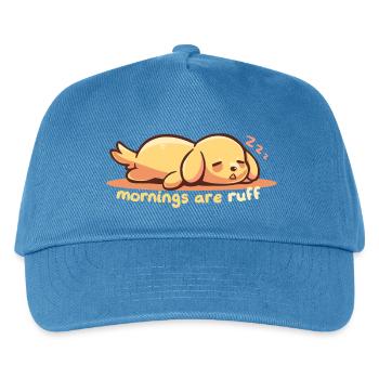 Morgens sind Wuff - Kinder Basecap - Pfauenblau - Vorne