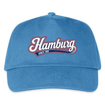 Hamburg - Hansestadt - Alster - Elbe - Michel - Kinder Basecap - Pfauenblau - Vorne