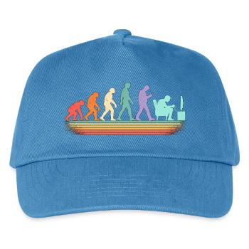 Evolution zum IT-Mitarbeiter - Kinder Basecap - Pfauenblau - Vorne