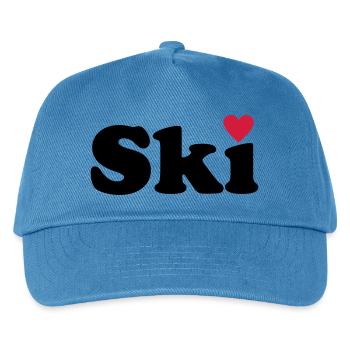 Ski - Kinder Basecap - Pfauenblau - Vorne