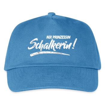 Nix Prinzessin Schalkerin! Geschenkidee - Kinder Basecap - Pfauenblau - Vorne