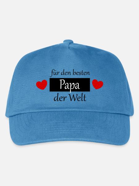 Vatertag 2026 Geschenk Papa Vater best dad ever - Kinder Basecap - Pfauenblau