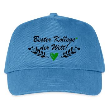 Bester Kollege der Welt - Kinder Basecap - Pfauenblau - Vorne