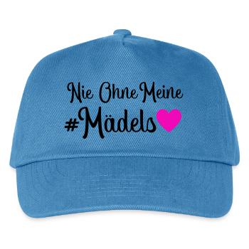Nie ohne meine Mädels - Kinder Basecap - Pfauenblau - Vorne