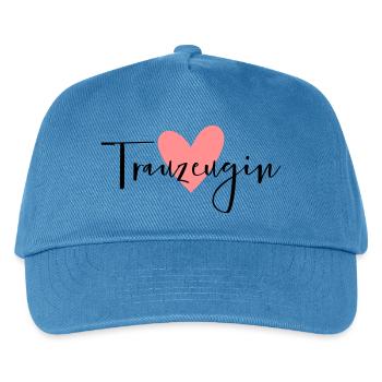 Trauzeugin Herz - Kinder Basecap - Pfauenblau - Vorne