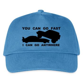 You can go fast I can go anywhere - Kinder Basecap - Pfauenblau - Vorne