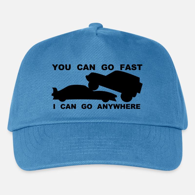 You can go fast I can go anywhere - Kinder Basecap - Pfauenblau