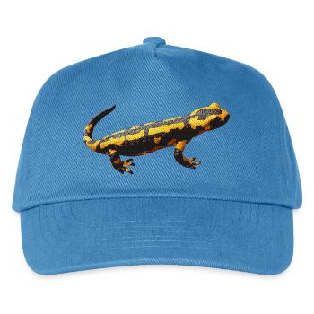 lurch, amphibie, Feuersalamander, tiermotive mann - Kinder Basecap - Pfauenblau - Vorne