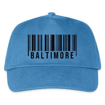 Baltimore Strichcode - Kinder Basecap - Pfauenblau - Vorne