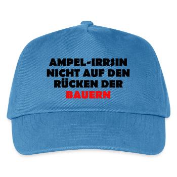 Ampel-Irsinn nicht auf den Rücken der Bauern - Kinder Basecap - Pfauenblau - Vorne