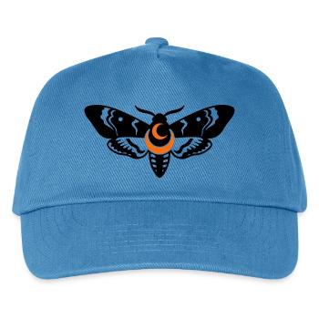 Halbmond Motte Gothic Icon - Kinder Basecap - Pfauenblau - Vorne