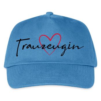 Trauzeugin Herz Junggesellinnenabschied - Kinder Basecap - Pfauenblau - Vorne