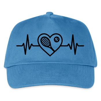 Tennis heart on the court - Kids’ Baseball Cap - peacock-blue - Front