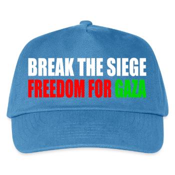 break the siege freedom for gaza - Kids’ Baseball Cap - peacock-blue - Front