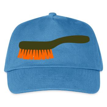 Mushroom Brush Tool Collector - Kids’ Baseball Cap - peacock-blue - Front