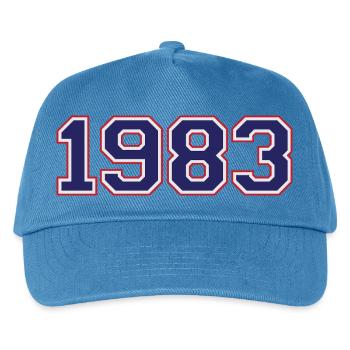 1983 Das beste Jahr - Kinder Basecap - Pfauenblau - Vorne