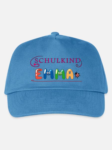 Schulkind Emma - Kinder Basecap - Pfauenblau