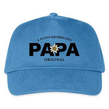 Bayerisches Original - Papa - Kinder Basecap - Pfauenblau - Vorne
