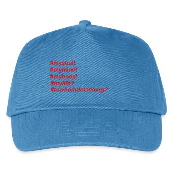 Seelen-Hashtag Kollektion - Kinder Basecap - Pfauenblau - Vorne