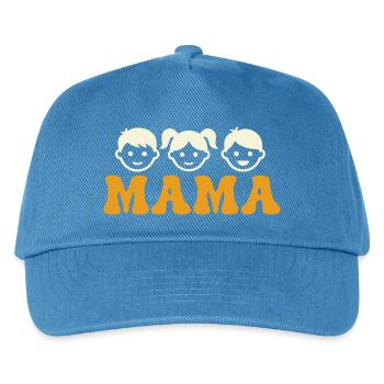 Mom 3 Children Mother of Three Mother's Day - Kids’ Baseball Cap - peacock-blue - Front