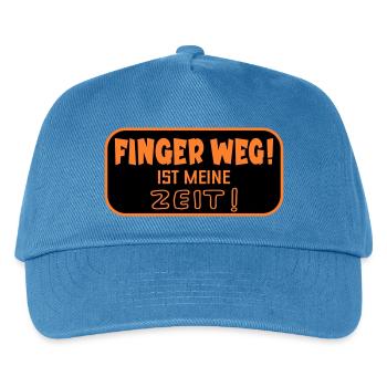 Finger Weg Zeit - Kinder Basecap - Pfauenblau - Vorne