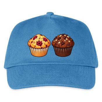 Muffin-Duo Himbeer Schoko - Kinder Basecap - Pfauenblau - Vorne
