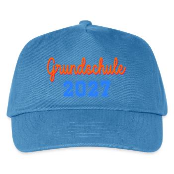 Einschulung Grundschule 2027 - Kinder Basecap - Pfauenblau - Vorne