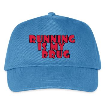 Laufen / Running / Jogging / Joggen / Marathon - Kinder Basecap - Pfauenblau - Vorne