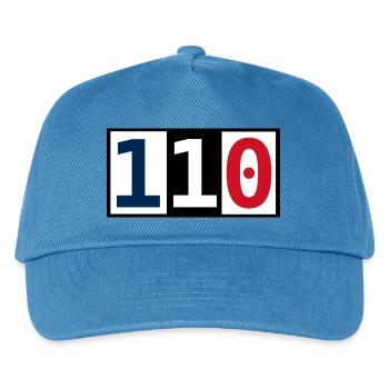 110 - Casquette de baseball Enfant - bleu paon - Devant