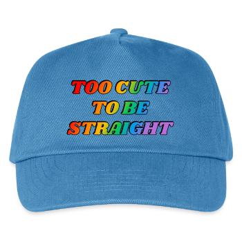 Trop mignon pour être hétéro - LGBTQ humour drôle - Casquette de baseball Enfant - bleu paon - Devant
