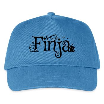 Finja Name First Name Kitten Name - Kids’ Baseball Cap - peacock-blue - Front