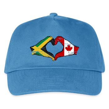 Jamaika Kanada Hände Herzform used - Kinder Basecap - Pfauenblau - Vorne