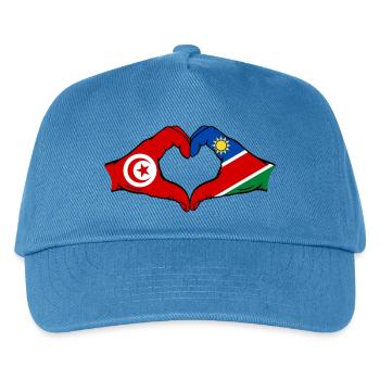 Tunisia Namibia Flag Hands Heart Shape Used - Kids’ Baseball Cap - peacock-blue - Front