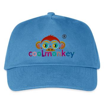 Colorful Monkey Logo Playful - Kids’ Baseball Cap - peacock-blue - Front