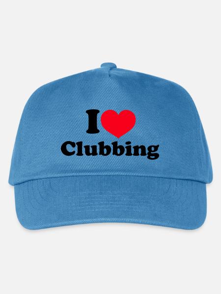 I Love Clubbing - Kinder Basecap - Pfauenblau