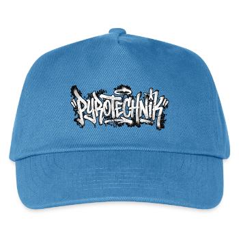 Pyrotechnik Graffiti - Kinder Basecap - Pfauenblau - Vorne