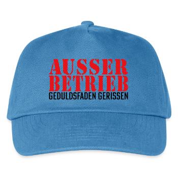 Ausser Betrieb Pause Feierabend Lustiger Spruch - Kinder Basecap - Pfauenblau - Vorne