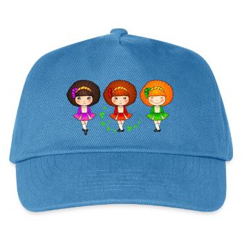Irische Tanzmädchen - Kinder Basecap - Pfauenblau - Vorne