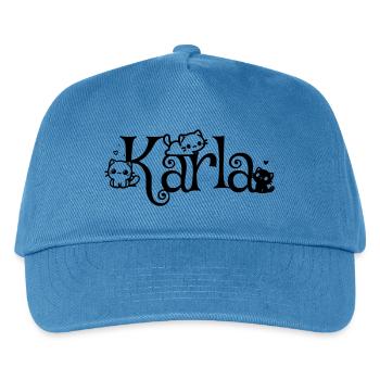 Karla Name First name Kitten name - Kids’ Baseball Cap - peacock-blue - Front