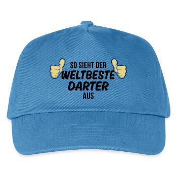 der weltbeste darter - Kinder Basecap - Pfauenblau - Vorne