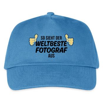 der weltbeste fotograf - Kinder Basecap - Pfauenblau - Vorne