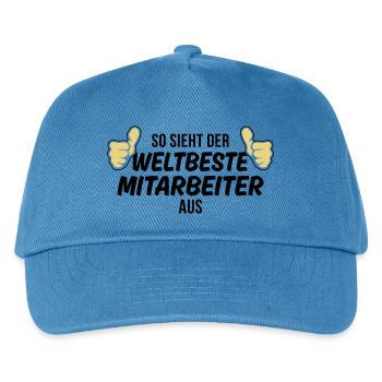 der weltbeste mitarbeiter - Kinder Basecap - Pfauenblau - Vorne