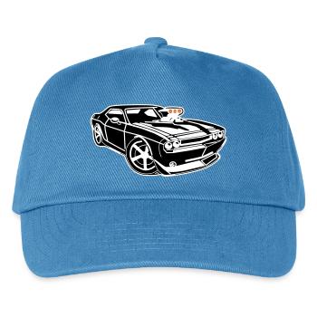 Muscle-Car-Power pur! - Kinder Basecap - Pfauenblau - Vorne