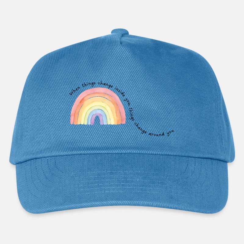 When things change inside you,.... - Kinder Basecap - Pfauenblau