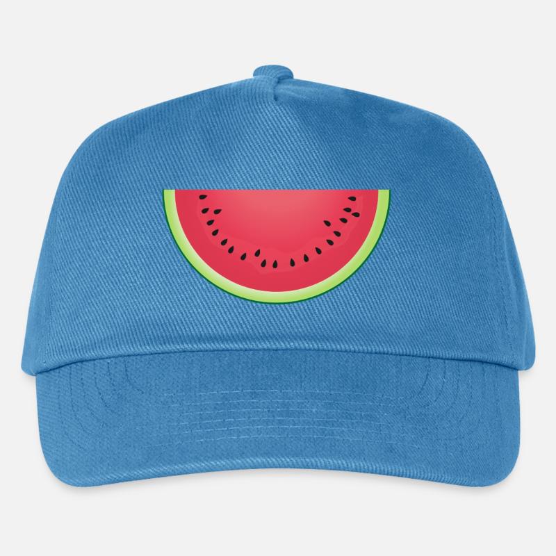 Saftige Wassermelonenscheibe - Kinder Basecap - Pfauenblau