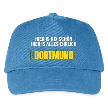Dortmund Hier is nix schön hier is alles ehrlich - Kinder Basecap - Pfauenblau - Vorne