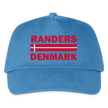 Randers-Dänemark-Flaggenemblem - Kinder Basecap - Pfauenblau - Vorne