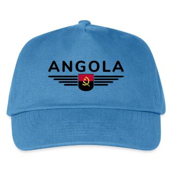 Angola Design – Stolz aus Afrika - Kinder Basecap - Pfauenblau - Vorne